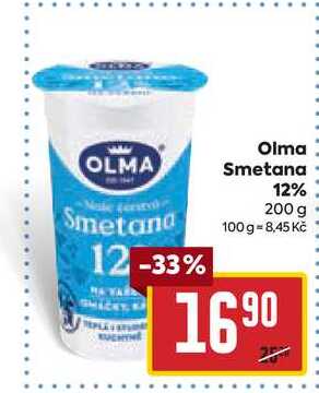 Olma Smetana 12% 200 g v akci