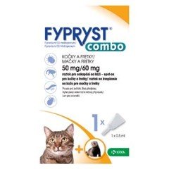 Fypryst combo 50 mg/60 mg roztok pro nakapání na kůži – spot‑on pro kočky a fretky 1 ks / 0,5 ml