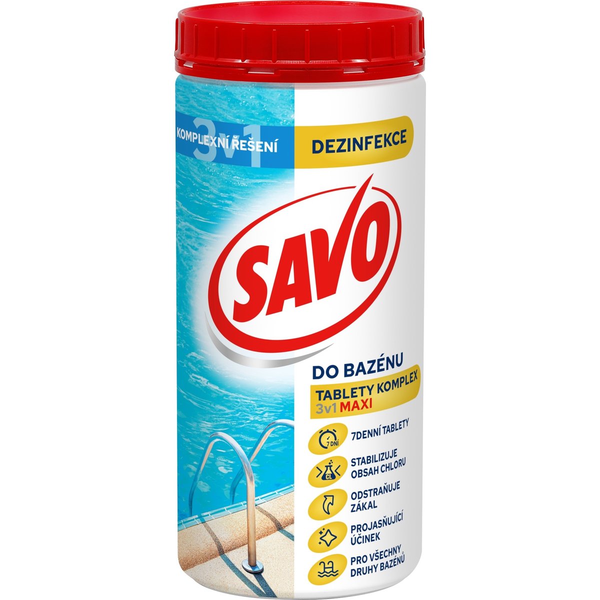 Savo Chlorové tablety do bazénu maxi komplex 3v1