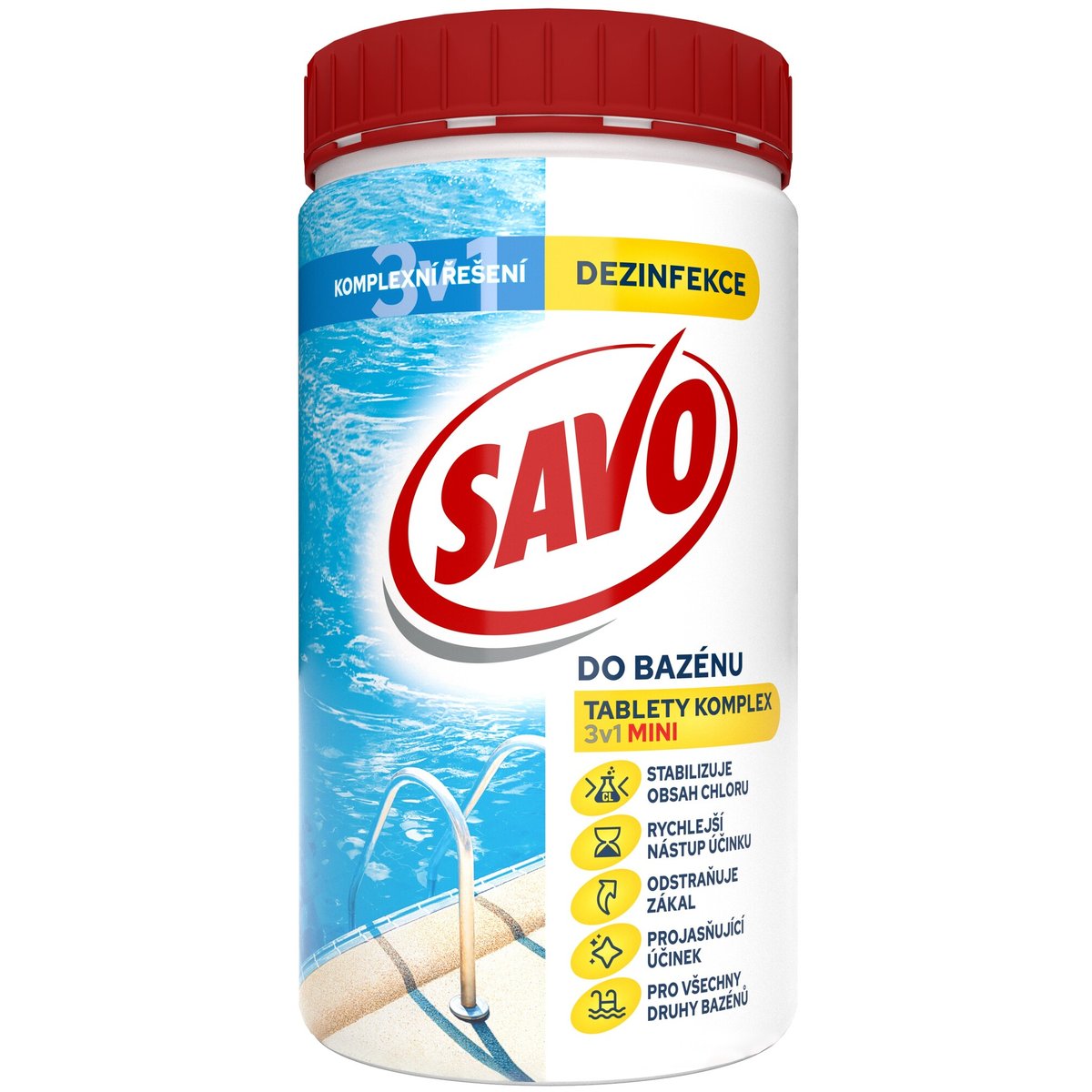 Savo Chlorové tablety do bazénu mini komplex 3v1