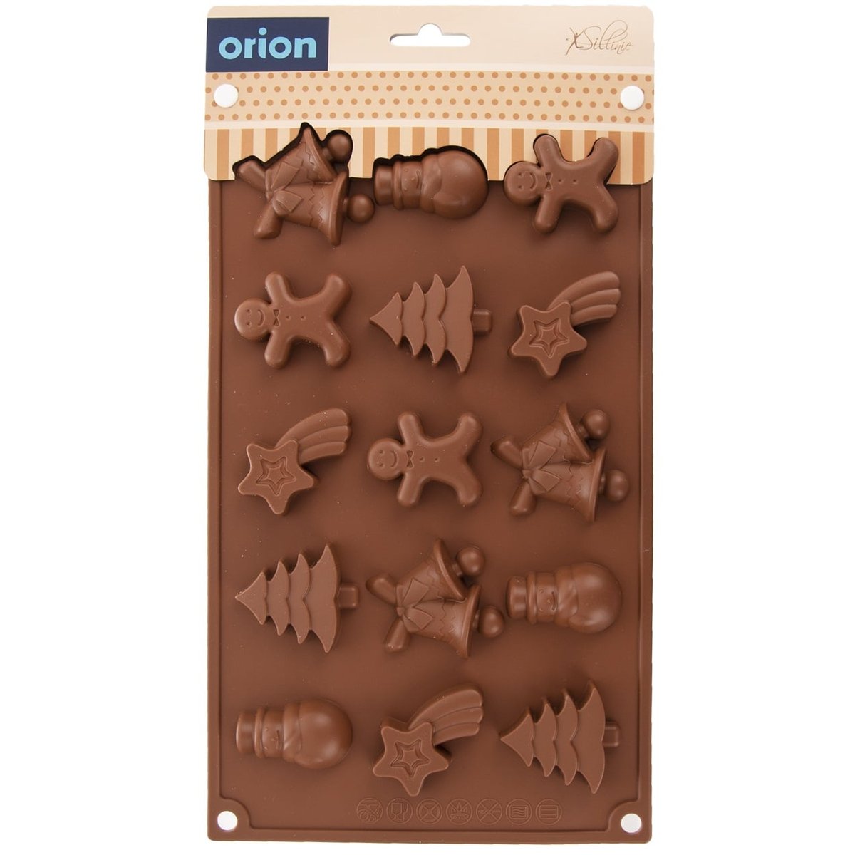 Orion Silikonová forma na čokoládu hnědá