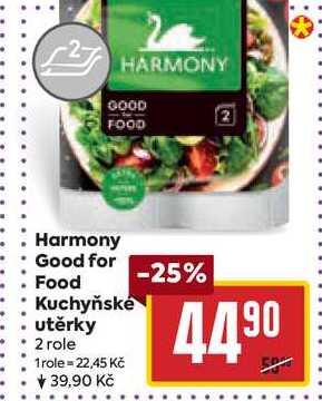 Harmony Good for Food Kuchyňské utěrky 2 role 