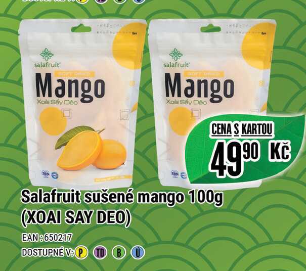 Salafruit sušené mango 100g (XOAI SAY DEO) 