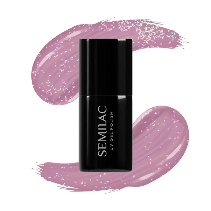 Semilac UV Gel lak na nehty Hema Free 319 Shimmer Dust Pink, 1 ks