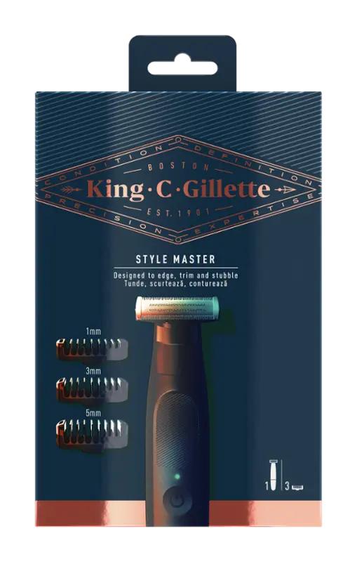 Gillette Pánský bezdrátový zastřihovač vousů King C. Style Master, 1 ks