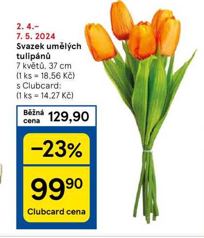 Svazek umělých tulipánů