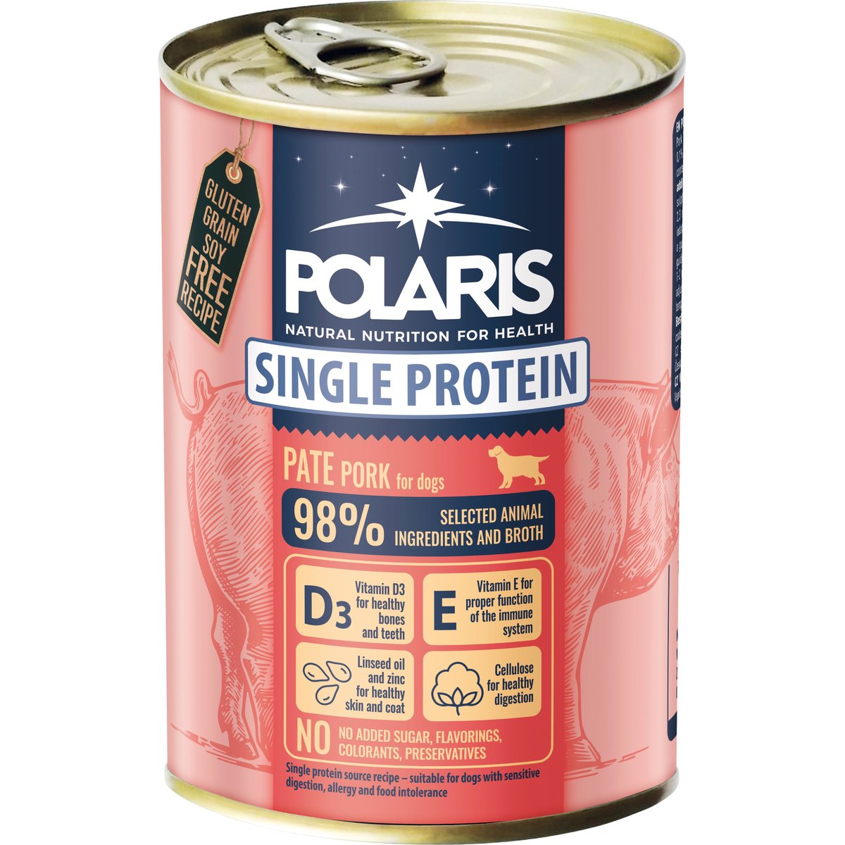 Polaris Single Protein Paté konzerva pro psy vepřová