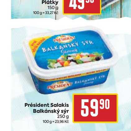 Président Salakis Balkánský sýr 250 g  
