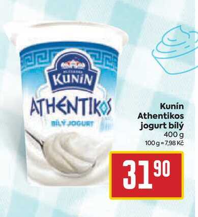 Kunín Athentikos jogurt bílý 400 g 