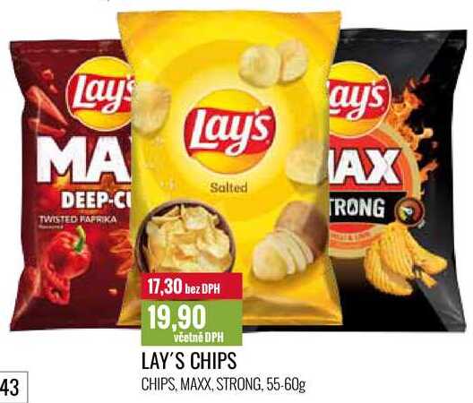 LAY'S CHIPS 55-60g 