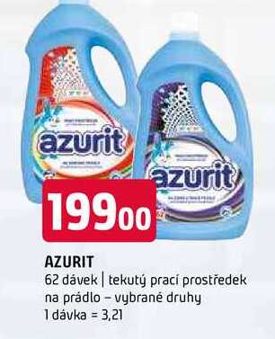  AZURIT 62 dávek tekutý prací prostředek na prádlo  