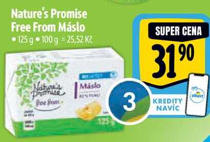 Nature's Promise Free From Máslo, 125 g v akci
