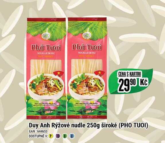 Duy Anh Rýžové nudle 250g široké (PHO TUOI) 