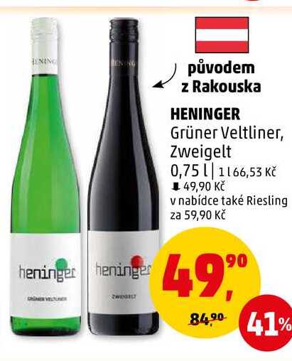 HENINGER Grüner Veltliner, 0,75 l