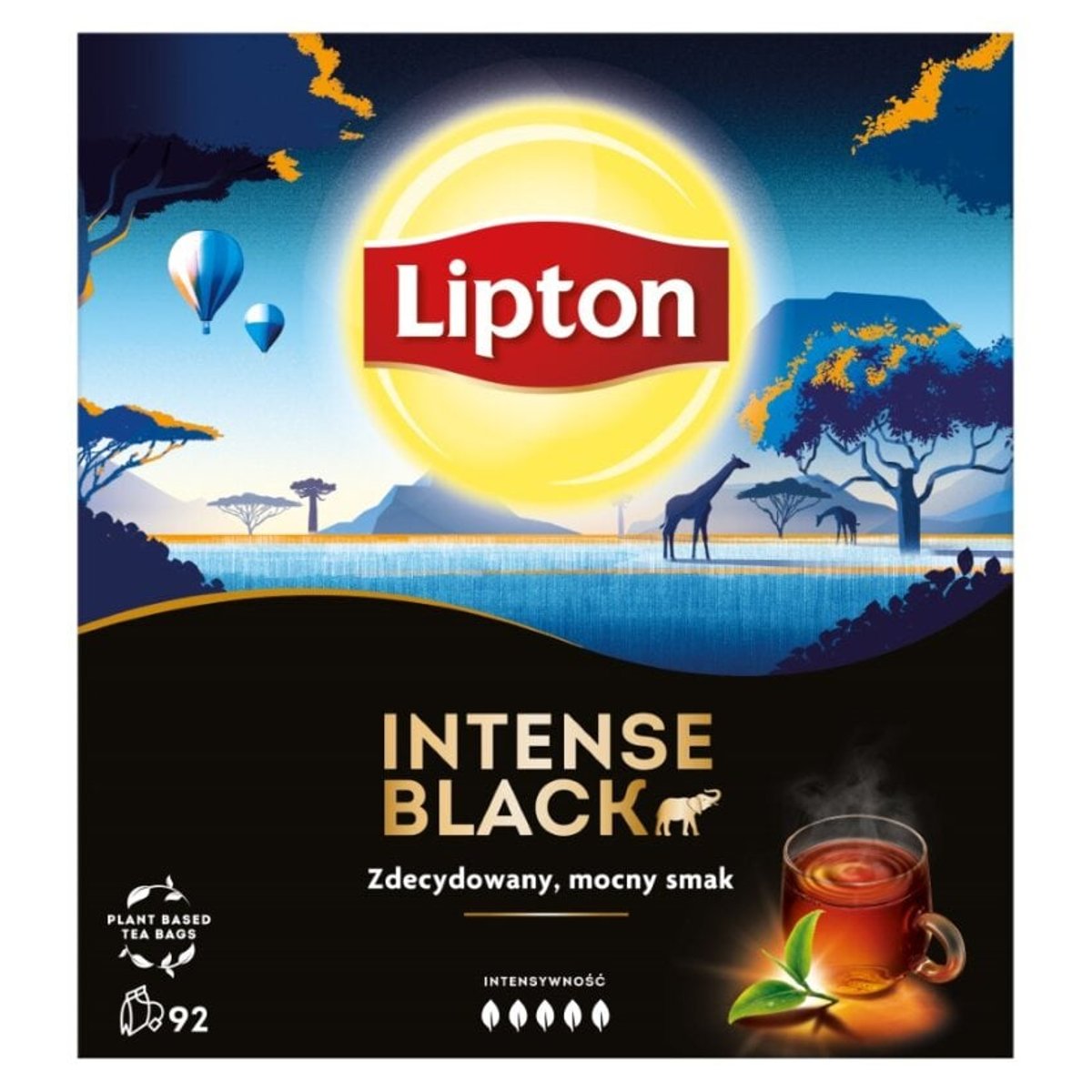 Lipton Intense Black 92 čajových sáčků