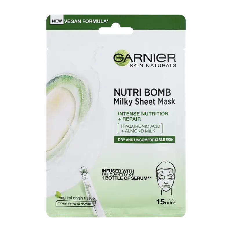Garnier Textilní maska Nutri Bomb s mandlovým mlékem, 1 ks
