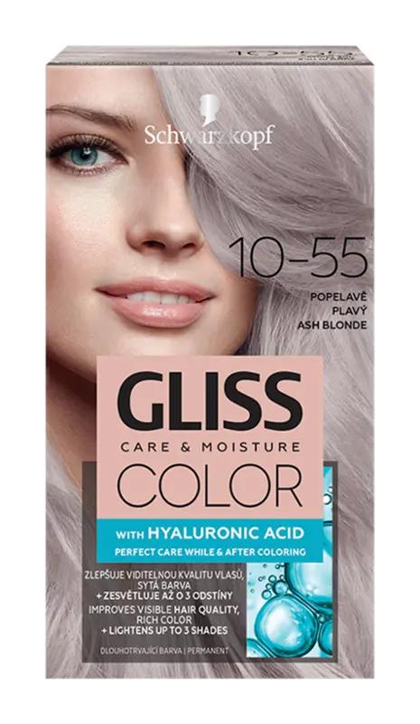 Gliss Color Barva na vlasy 10-55 Popelavě Plavý, 1 ks