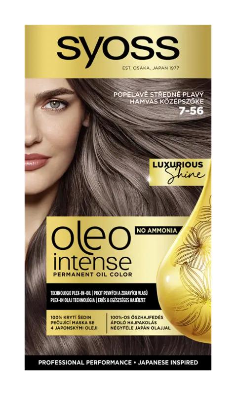Syoss Barva na vlasy Oleo Intense 7-56 popelavě středně plavá, 1 ks