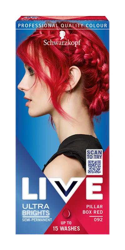 Schwarzkopf Barva na vlasy Live Ultra Brights 092 vášnivě červená, 1 ks