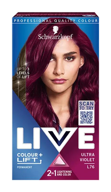 Schwarzkopf Live Colour + Lift barva na vlasy ultra violet L76, 1 ks