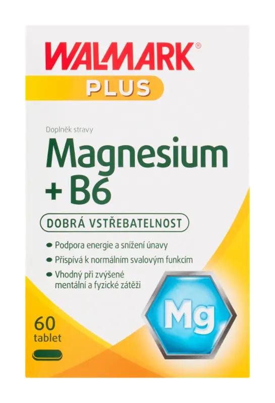 Walmark Plus Magnesium + B6,  doplněk stravy, 60 ks