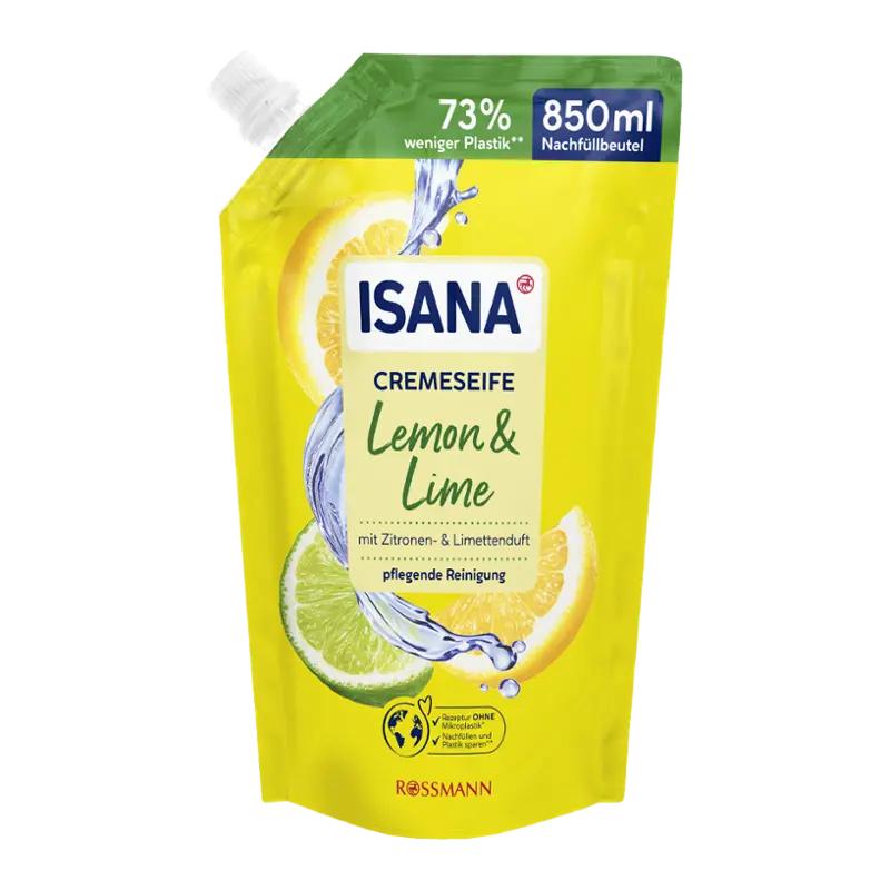 ISANA Tekuté mýdlo  Lemon & Lime, náhradní náplň, 850 ml