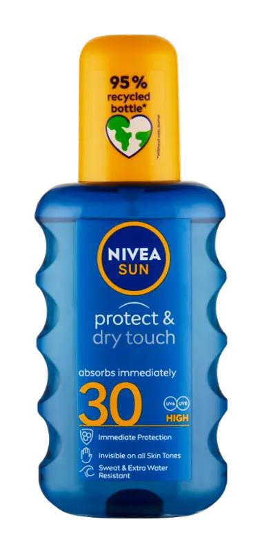 NIVEA Sprej na opalování Protect & Dry Touch SPF30, 200 ml