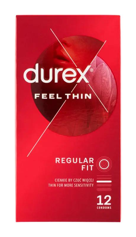 Durex Kondomy Feel Thin, 12 ks