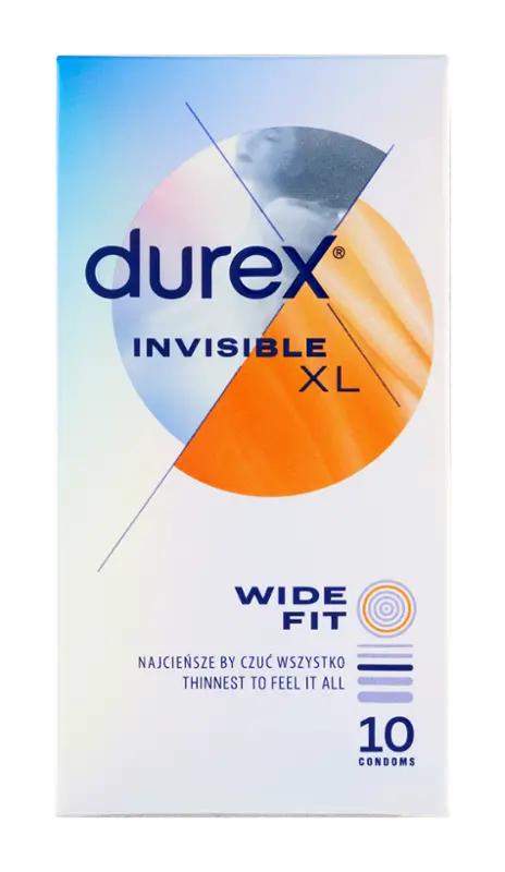 Durex Kondomy Invisible XL, 10 ks