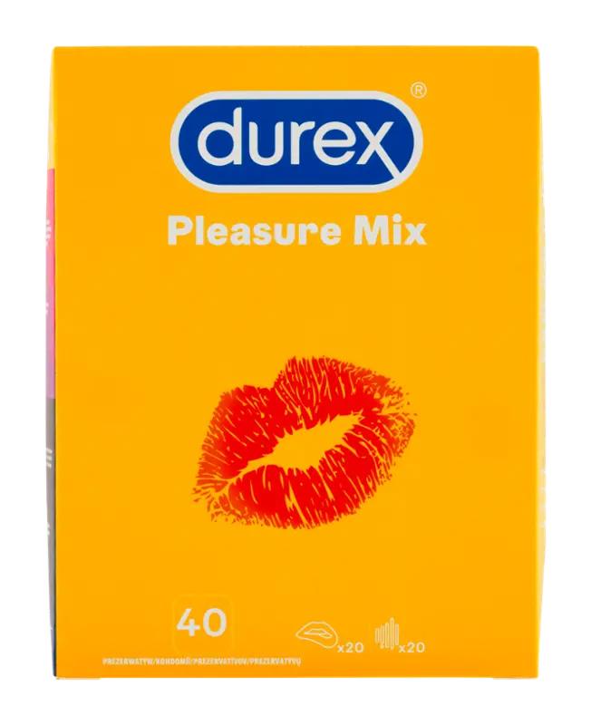 Durex Kondomy Pleasure Mix, 40 ks