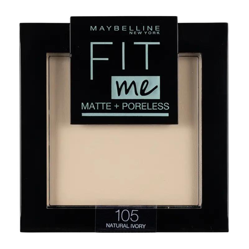 Maybelline Pudr Fit Me! Matte + Poreless 105 natural ivory, 1 ks