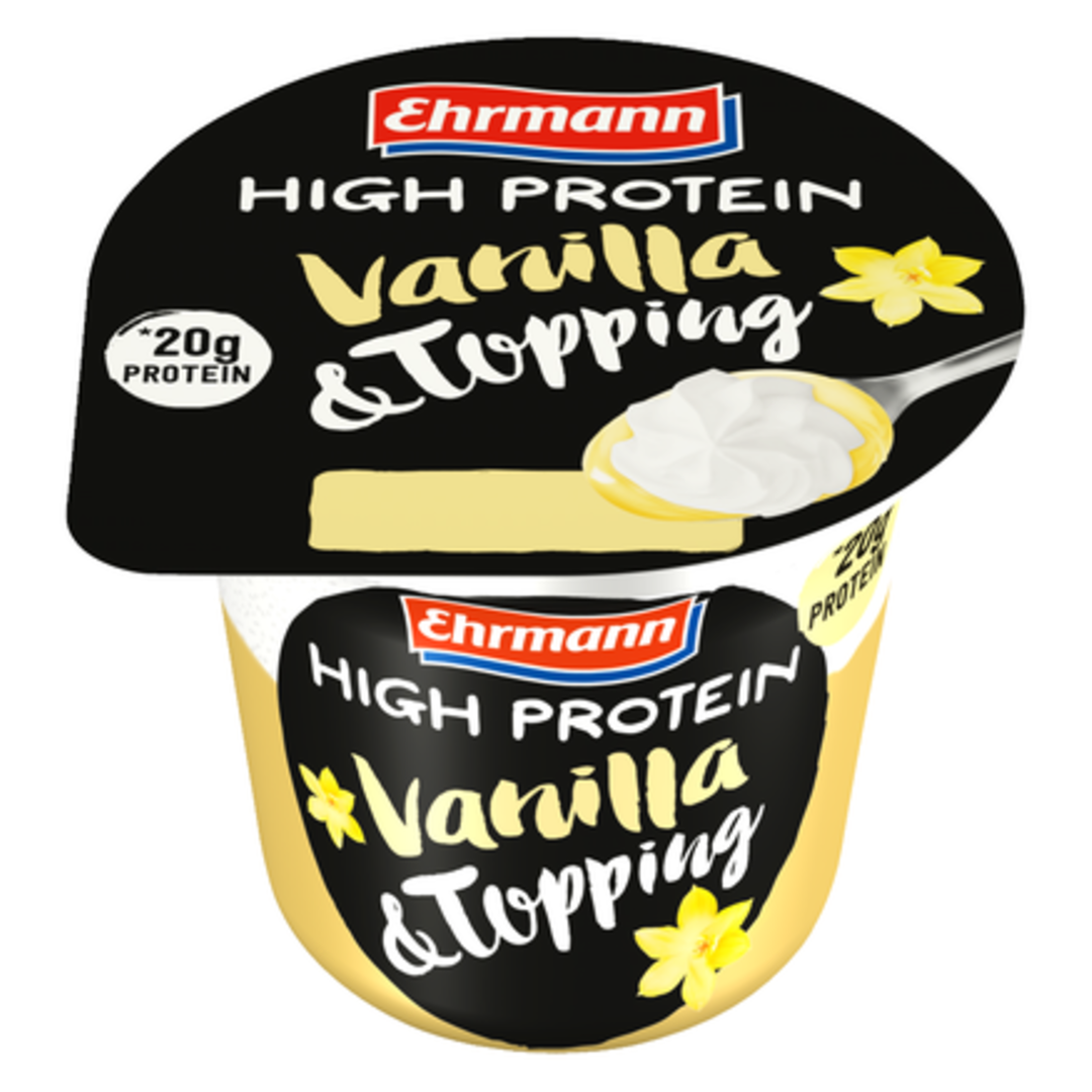 Ehrmann High Protein Pudding s Toppingem Vanilka