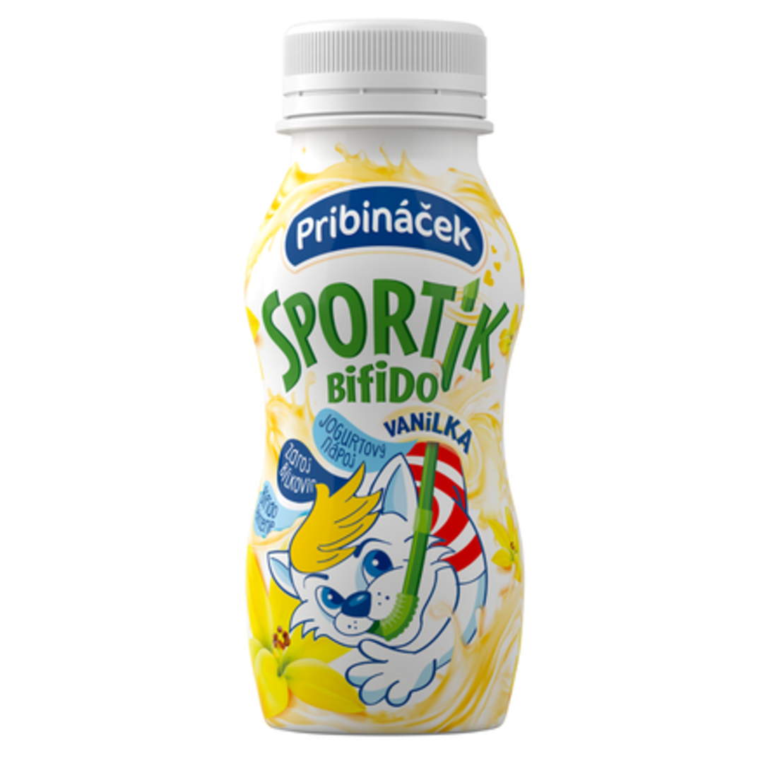 Pribináček Sportík Bifido Vanilka - jogurtový nápoj