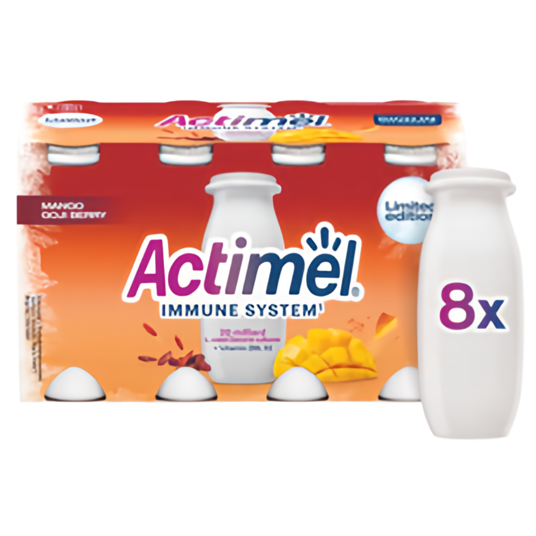 Actimel probiotický jogurtový nápoj s vitamíny Mango-Goji 8x100g