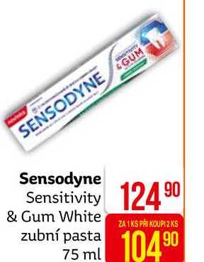 Sensodyne Sensitivity & Gum White zubní pasta 75 ml 