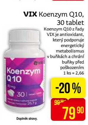 VIX Koenzym Q10, 30 tablet