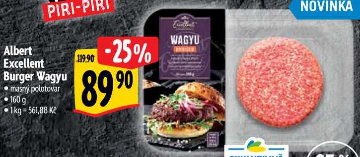 Albert Excellent PIRI-F Burger Wagyu, 160 g
