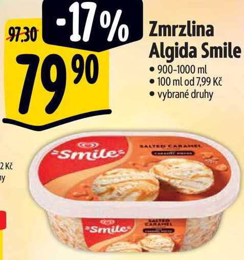 Zmrzlina Algida Smile, 900-1000 ml 