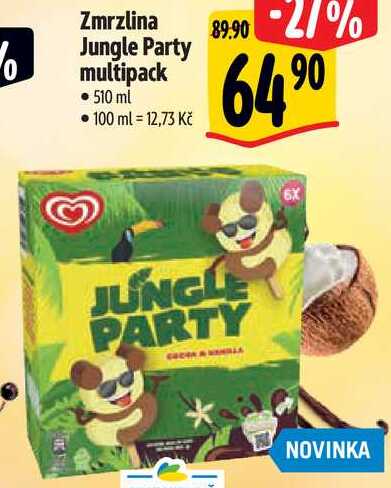 Zmrzlina Jungle Party multipack, 510 ml 