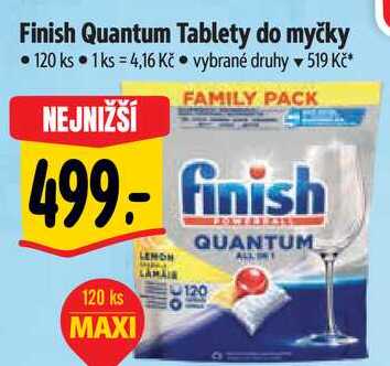 Finish Quantum Tablety do myčky, 120 ks