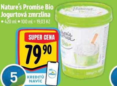 Nature's Promise Bio Jogurtová zmrzlina, 420 ml 