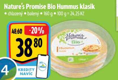 Nature's Promise Bio Hummus klasik, 160 g