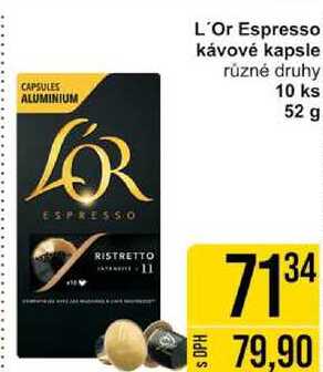 L'Or Espresso kávové kapsle různé druhy 10 ks, 52 g 