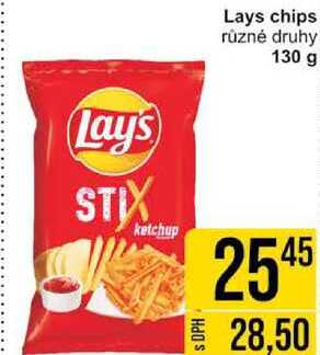 Lays chips různé druhy, 130 g 