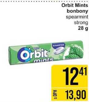 Orbit Mints bonbony spearmint strong, 28 g