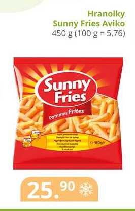 Hranolky. Sunny Fries Aviko 450 g