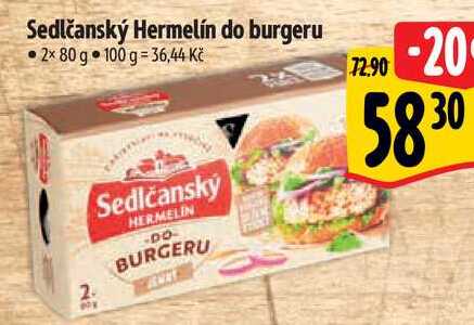 Sedlčanský Hermelín do burgeru, 2x 80 g