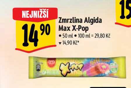  Zmrzlina Algida Max X-Pop   50 ml 