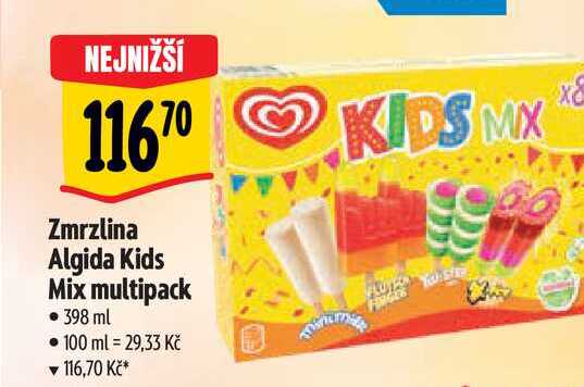   Zmrzlina Algida Kids Mix multipack • 398 ml 