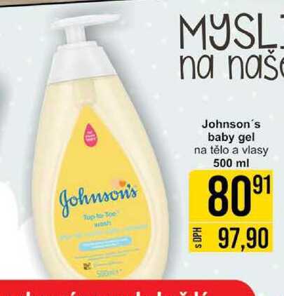 Johnson's baby gel na tělo a vlasy, 500 ml